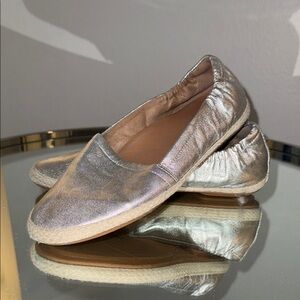 Fitflop Metallic Silver Slip-On Flats
